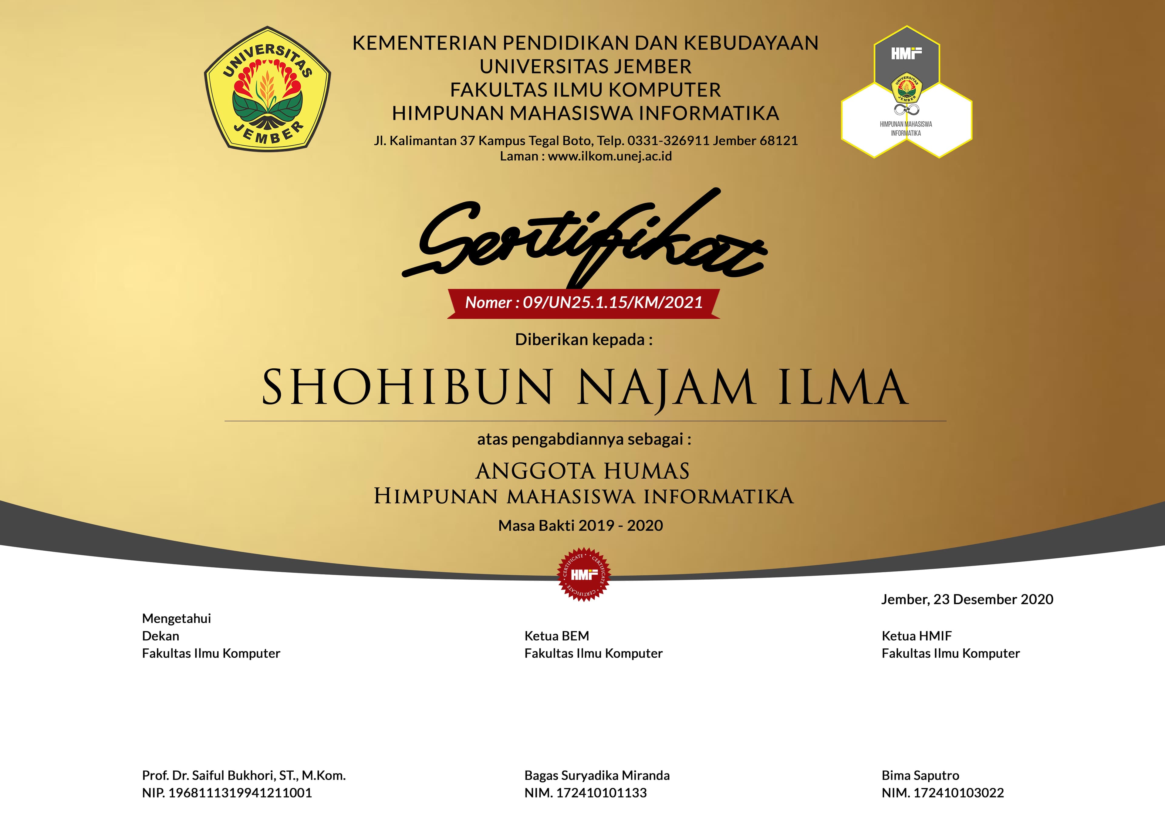 Member of the Public Relations Division